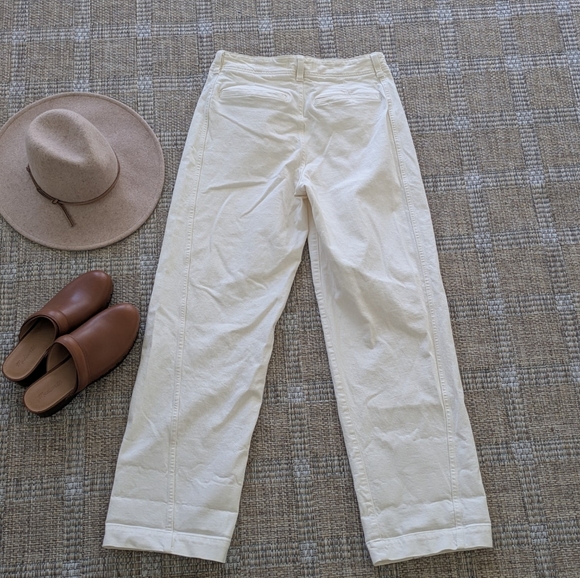 Madewell Tapered Denim Trousers In Ivory - Picture 8 of 12
